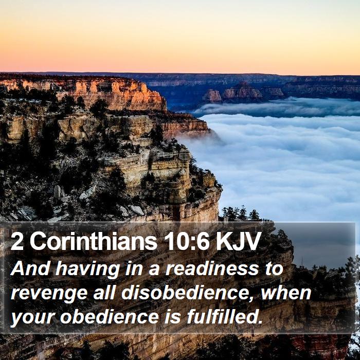 2 Corinthians 10:6 KJV Bible Study