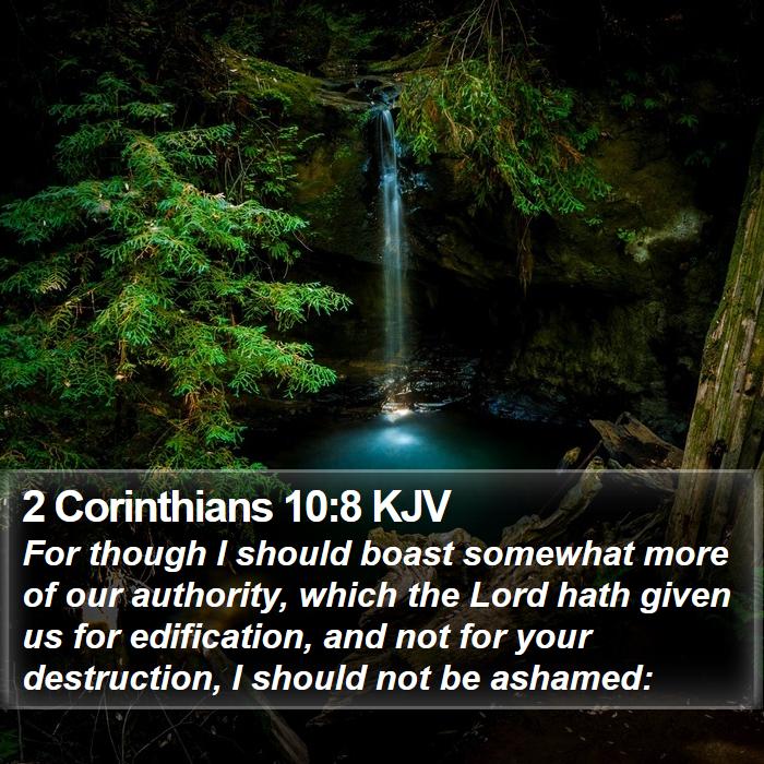 2 Corinthians 10:8 KJV Bible Study