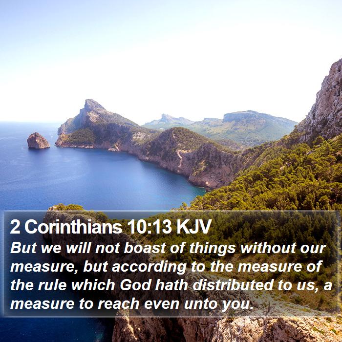 2 Corinthians 10:13 KJV Bible Study