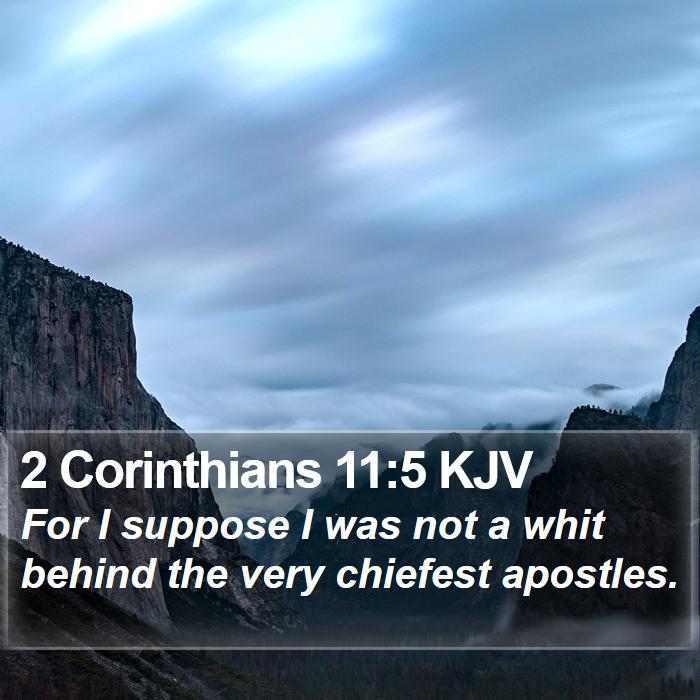 2 Corinthians 11:5 KJV Bible Study