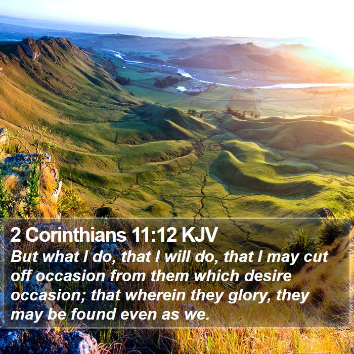 2 Corinthians 11:12 KJV Bible Study