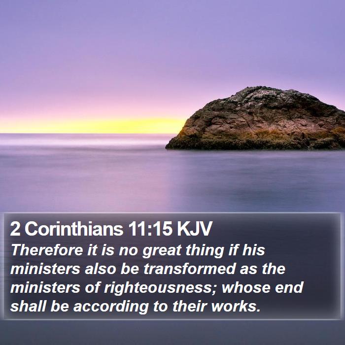 2 Corinthians 11:15 KJV Bible Study