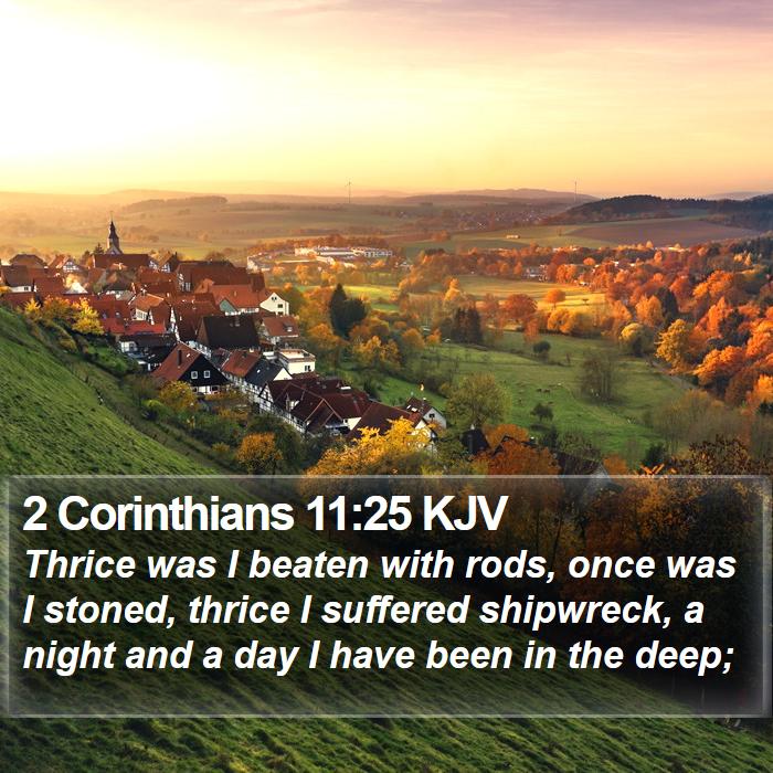 2 Corinthians 11:25 KJV Bible Study