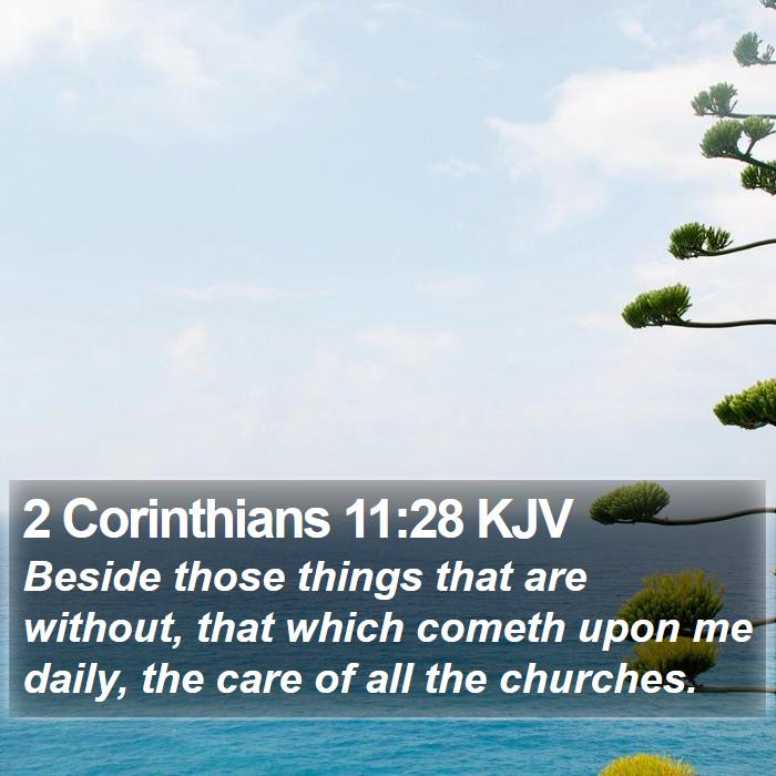 2 Corinthians 11:28 KJV Bible Study