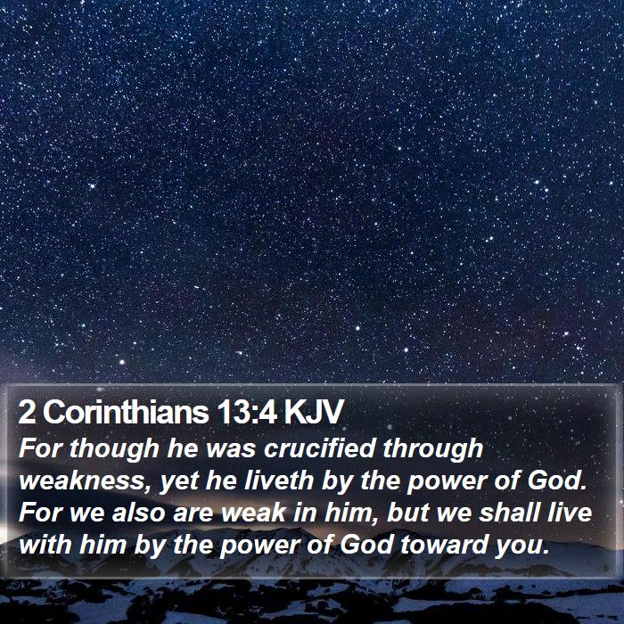 2 Corinthians 13:4 KJV Bible Study