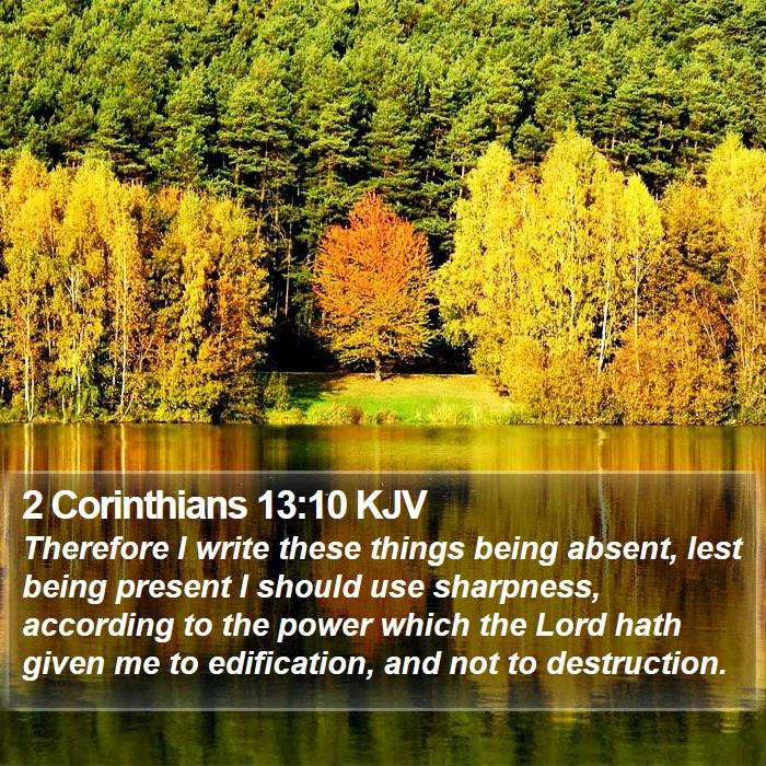 2 Corinthians 13:10 KJV Bible Study