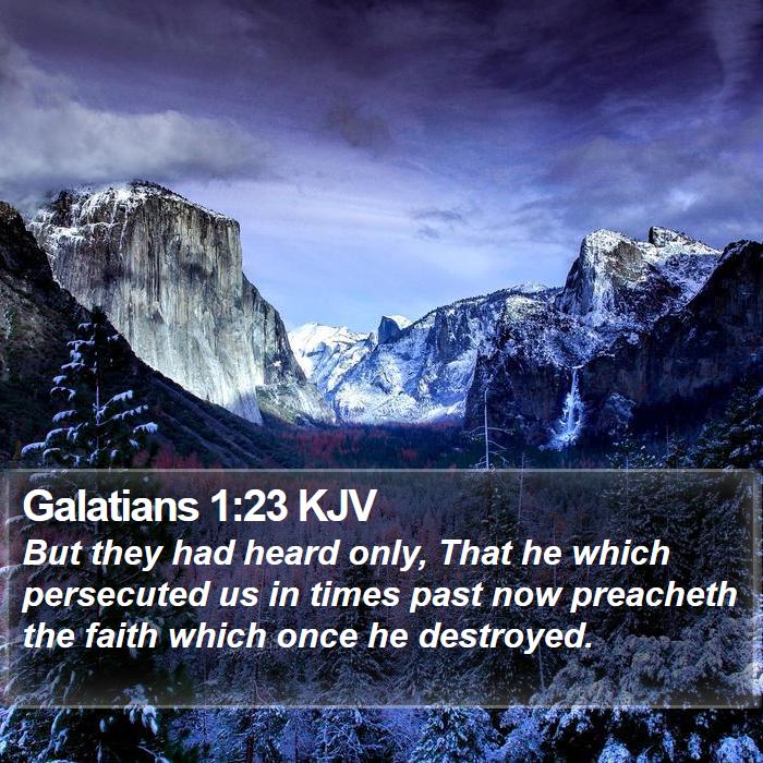 Galatians 1:23 KJV Bible Study