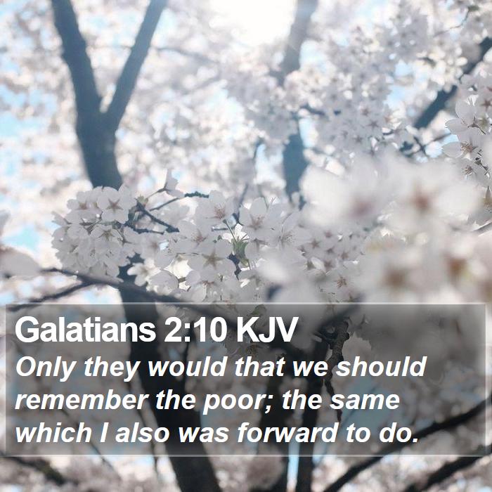 Galatians 2:10 KJV Bible Study