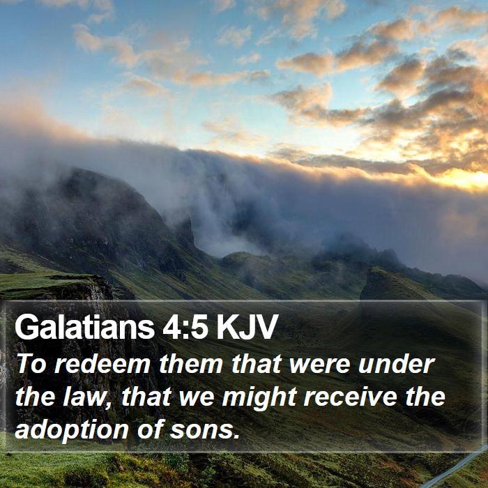 Galatians 4:5 KJV Bible Study