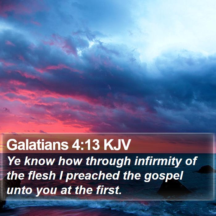 Galatians 4:13 KJV Bible Study