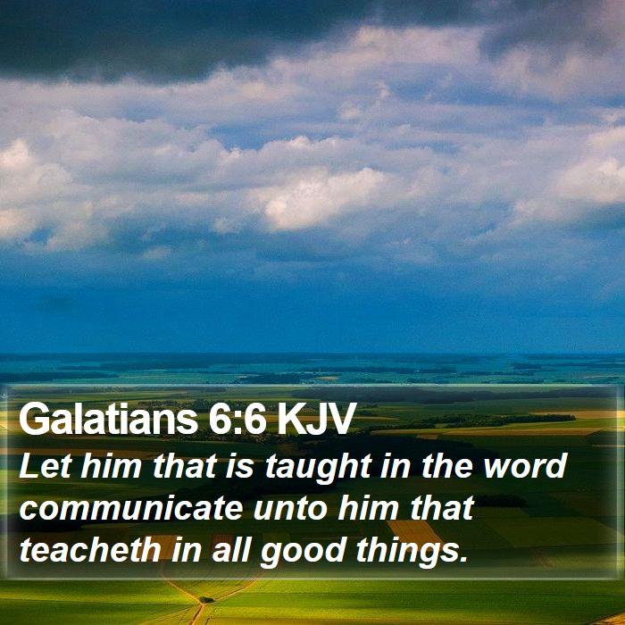 Galatians 6:6 KJV Bible Study