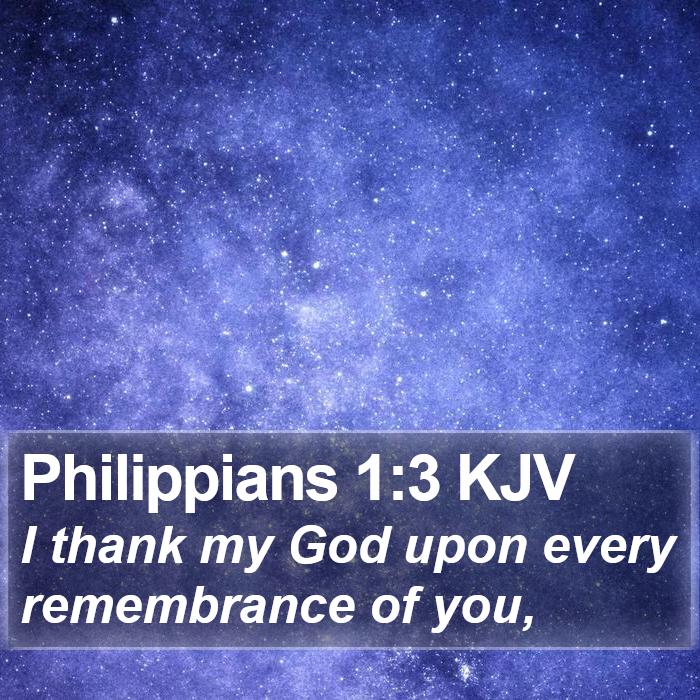 Philippians 1:3 KJV Bible Study