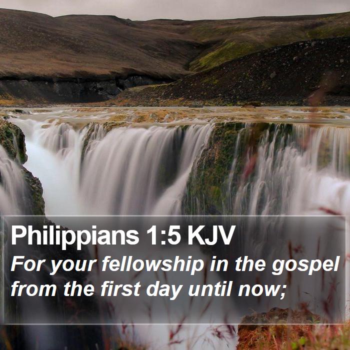 Philippians 1:5 KJV Bible Study