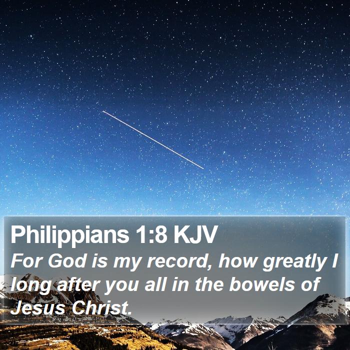 Philippians 1:8 KJV Bible Study