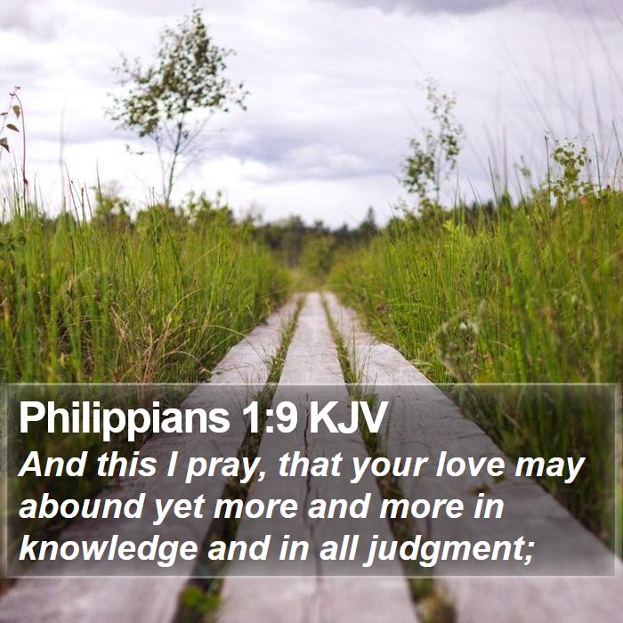 Philippians 1:9 KJV Bible Study