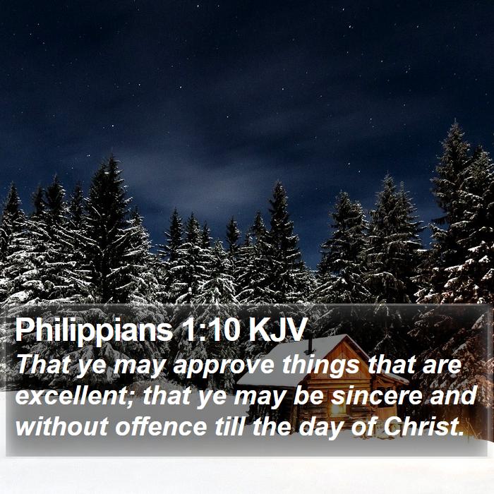 Philippians 1:10 KJV Bible Study