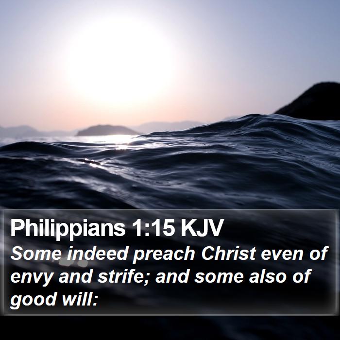 Philippians 1:15 KJV Bible Study