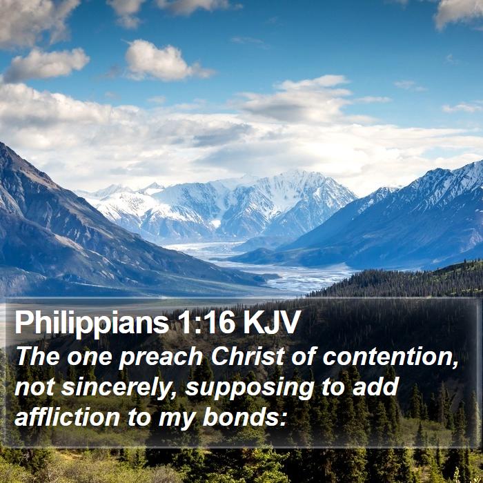 Philippians 1:16 KJV Bible Study