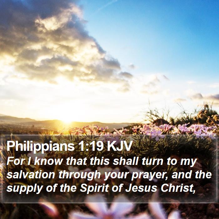 Philippians 1:19 KJV Bible Study