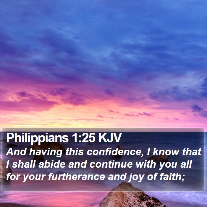 Philippians 1:25 KJV Bible Study