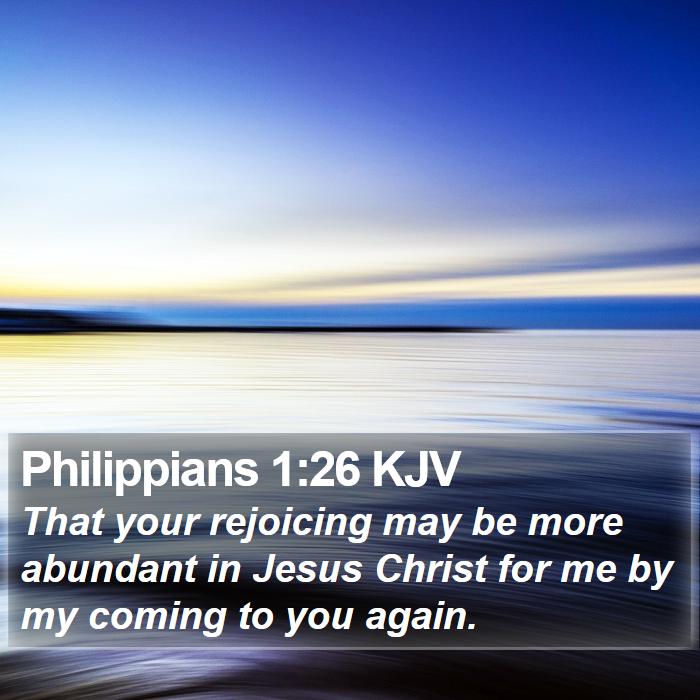 Philippians 1:26 KJV Bible Study