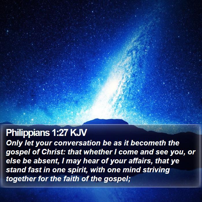 Philippians 1:27 KJV Bible Study