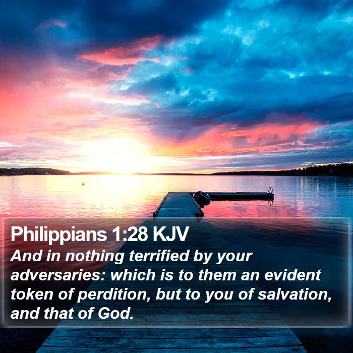 Philippians 1:28 KJV Bible Study