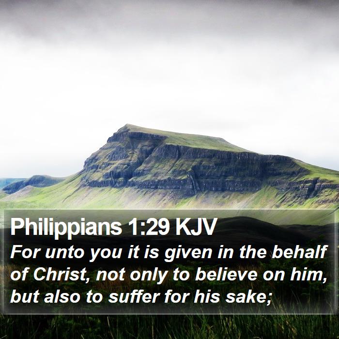 Philippians 1:29 KJV Bible Study