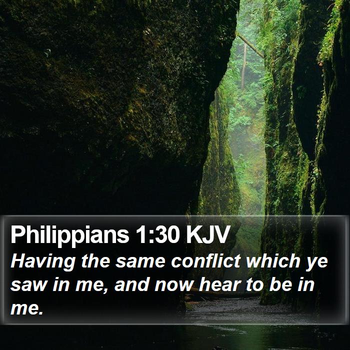 Philippians 1:30 KJV Bible Study