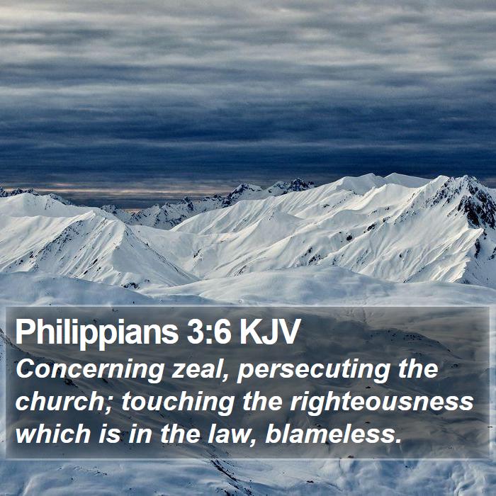 Philippians 3:6 KJV Bible Study