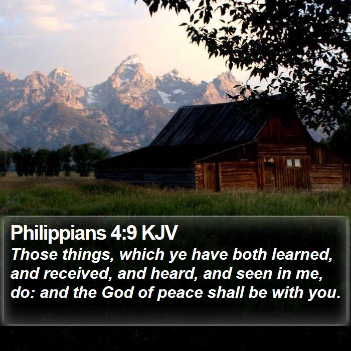 Philippians 4:9 KJV Bible Study