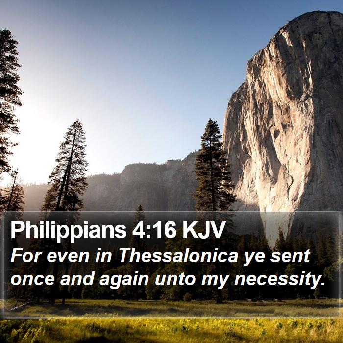 Philippians 4:16 KJV Bible Study