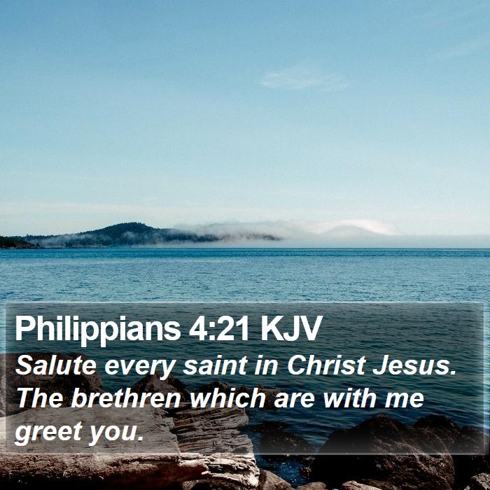 Philippians 4:21 KJV Bible Study