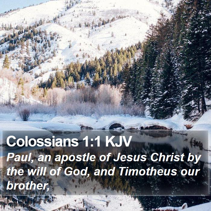 Colossians 1:1 KJV Bible Study