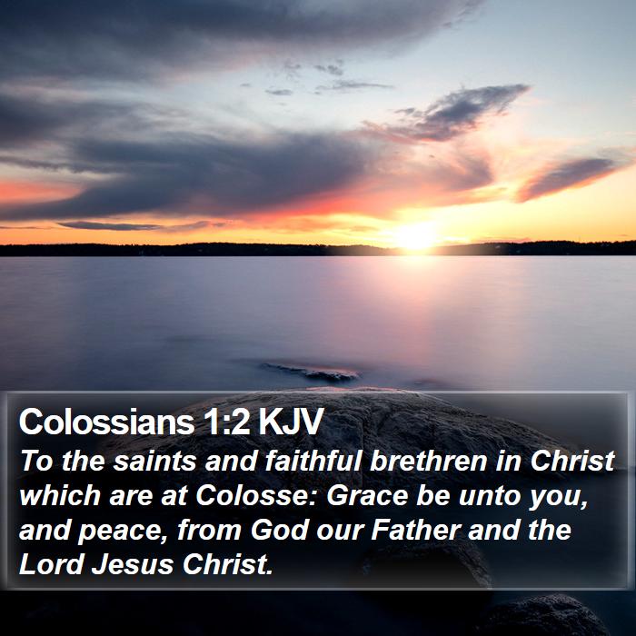 Colossians 1:2 KJV Bible Study