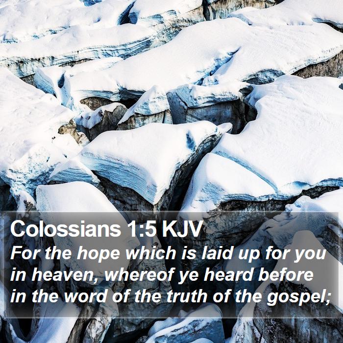 Colossians 1:5 KJV Bible Study