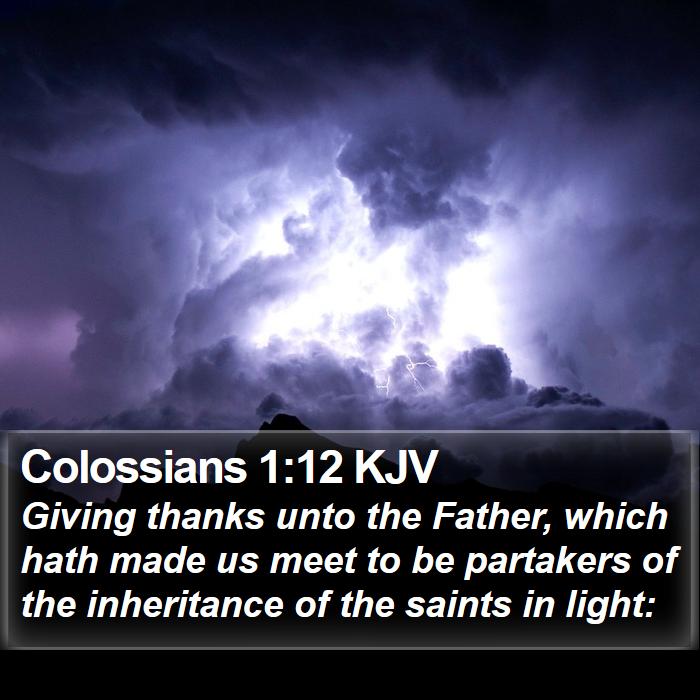 Colossians 1:12 KJV Bible Study