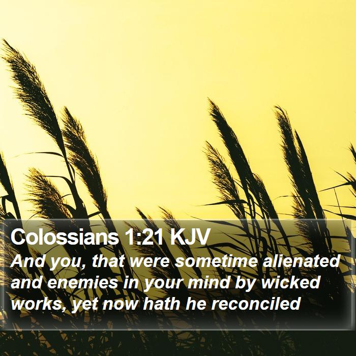 Colossians 1:21 KJV Bible Study