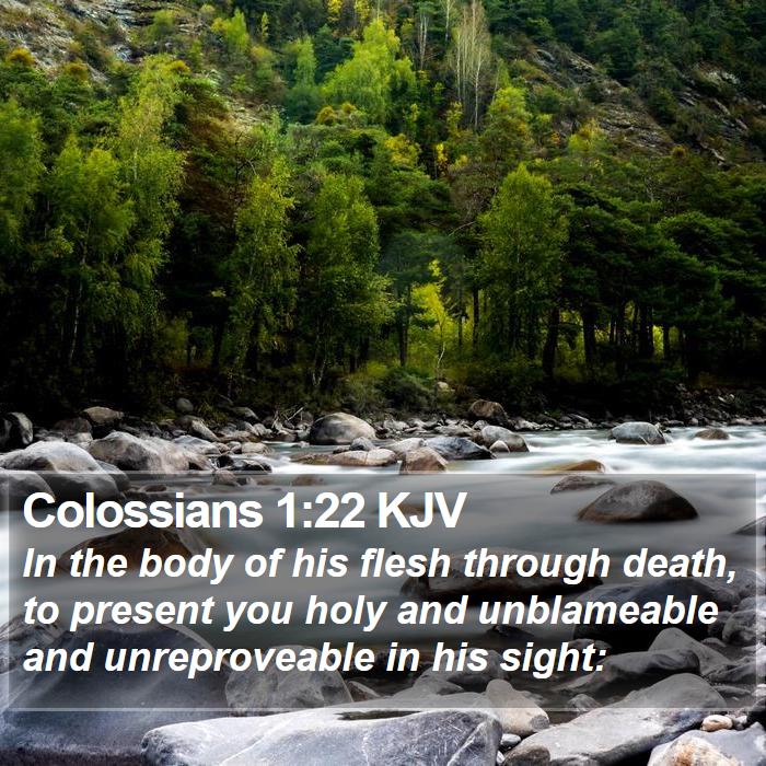 Colossians 1:22 KJV Bible Study