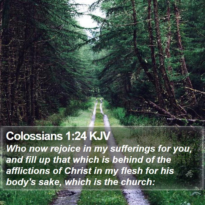 Colossians 1:24 KJV Bible Study