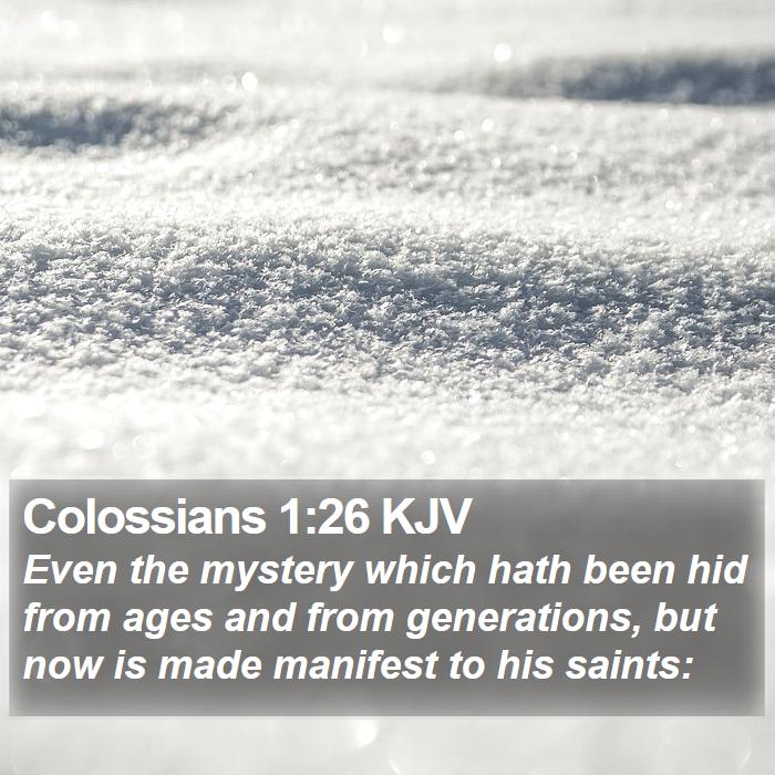 Colossians 1:26 KJV Bible Study