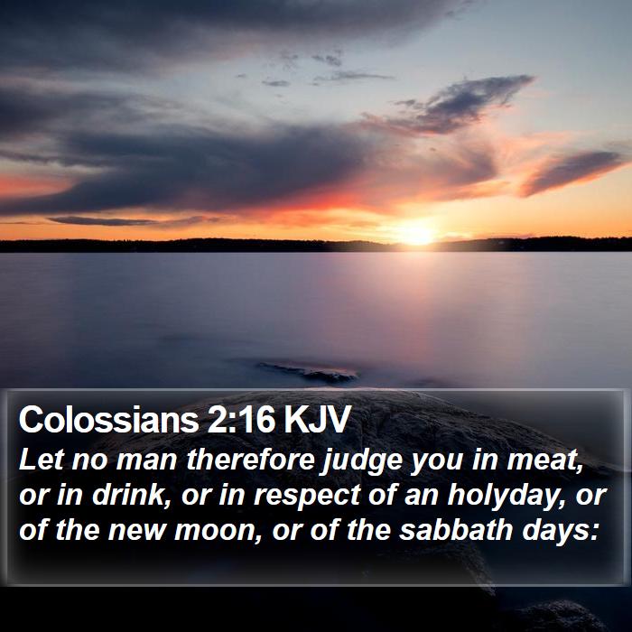 Colossians 2:16 KJV Bible Study