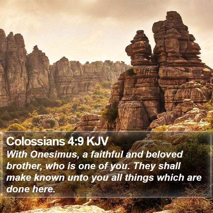 Colossians 4:9 KJV Bible Study