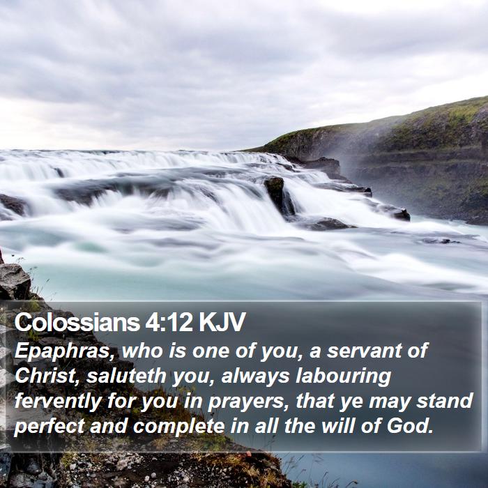 Colossians 4:12 KJV Bible Study