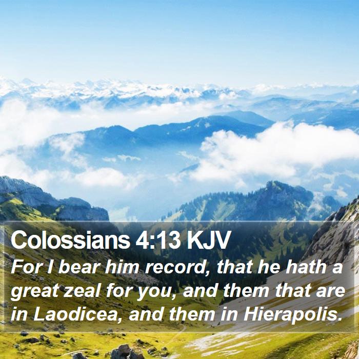 Colossians 4:13 KJV Bible Study