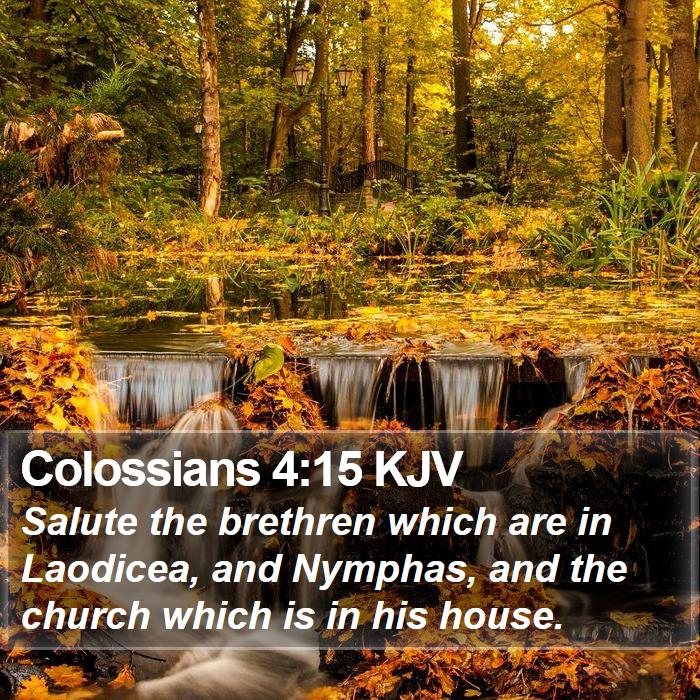 Colossians 4:15 KJV Bible Study