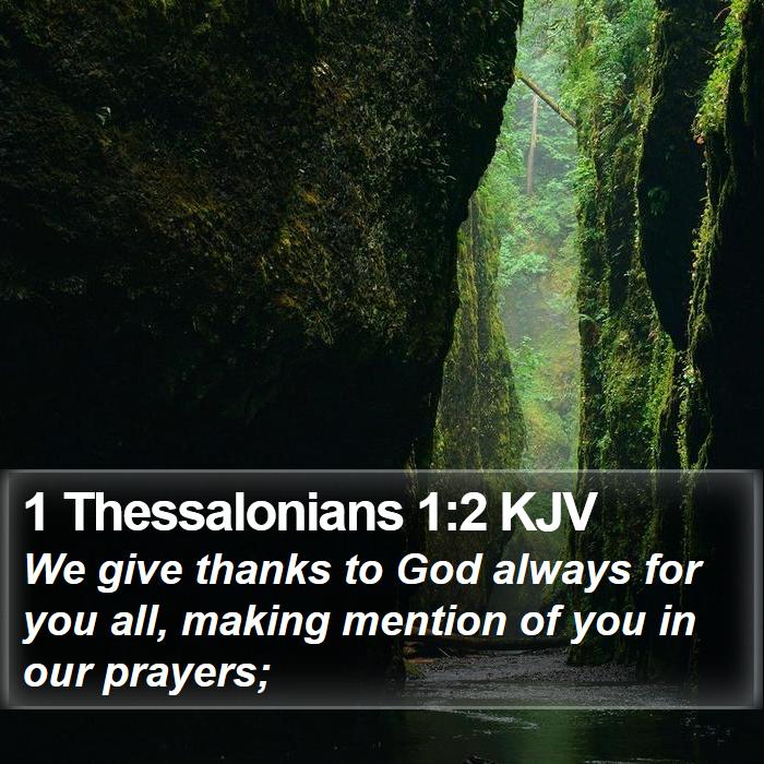 1 Thessalonians 1:2 KJV Bible Study