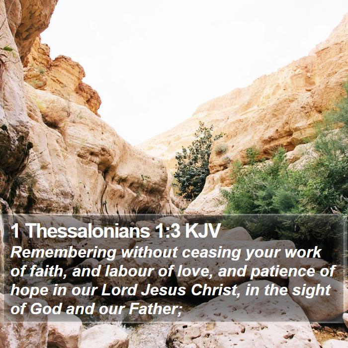 1 Thessalonians 1:3 KJV Bible Study