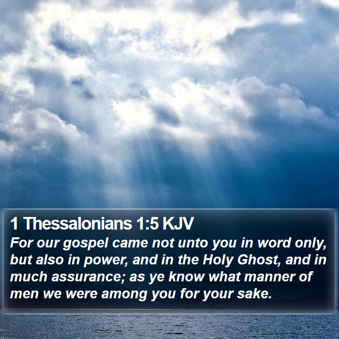 1 Thessalonians 1:5 KJV Bible Study