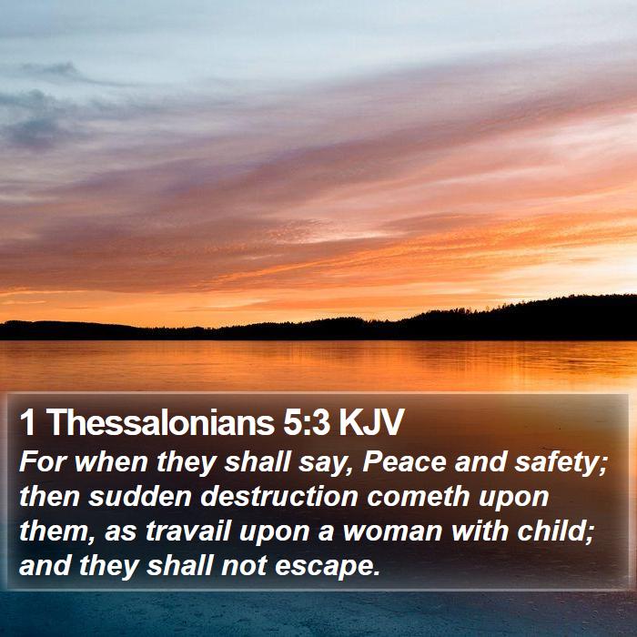 1 Thessalonians 5:3 KJV Bible Study